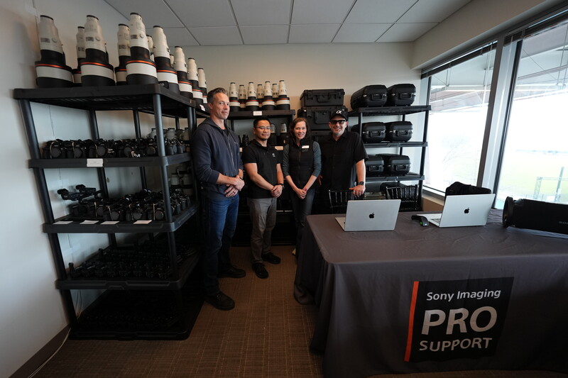 The team from Sony Pro Support at Super Bowl LX