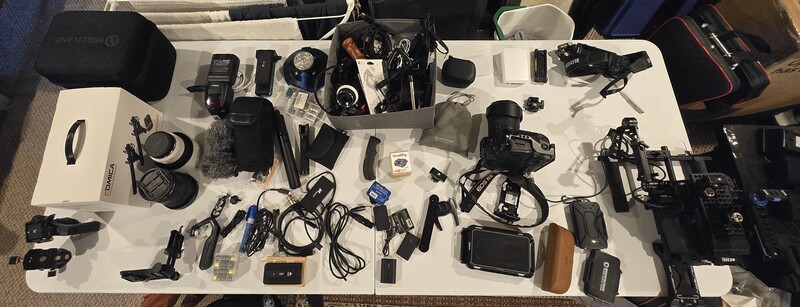 A sampling of the gear used to cover the conference. 