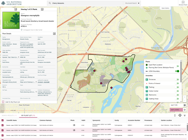 National Arboretum Map
