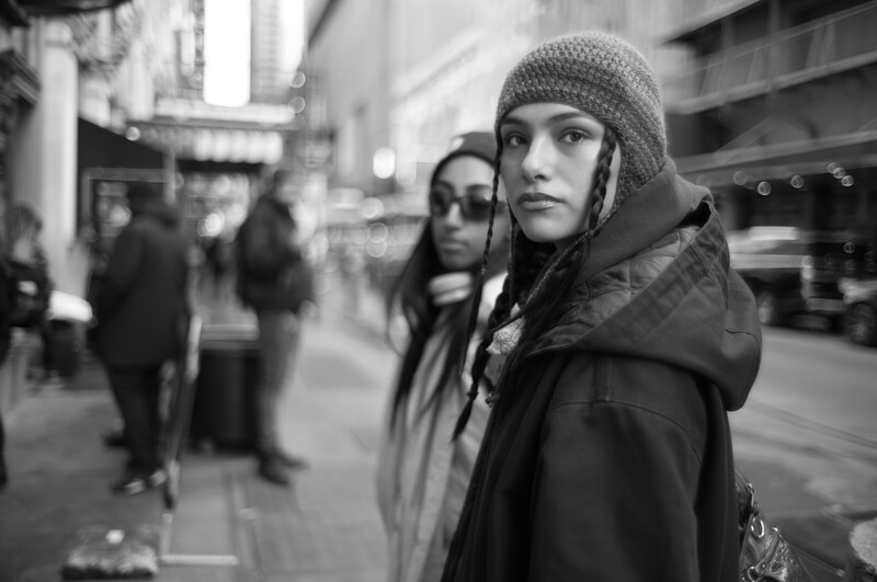 Models outside NYFW event