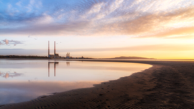 A beautiful morning on the coast of Dublin