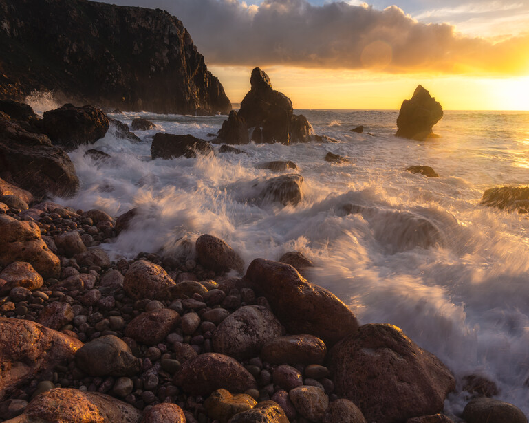 Sunset over the south west of Portugal's coast
