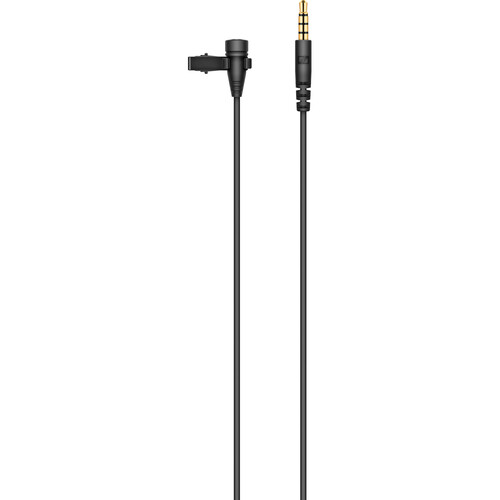 Lavalier microphone with black clip and 3.5mm cable connector