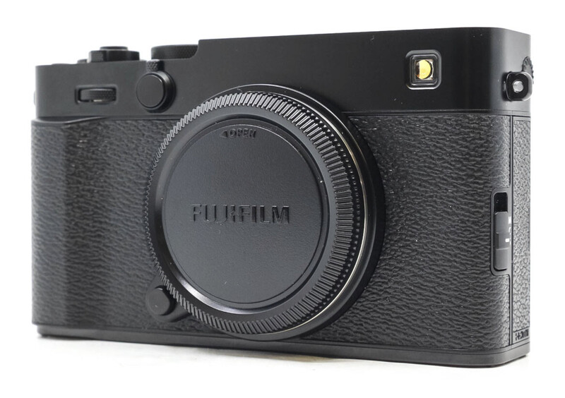 Fujifilm X100V compact camera body displayed against white background