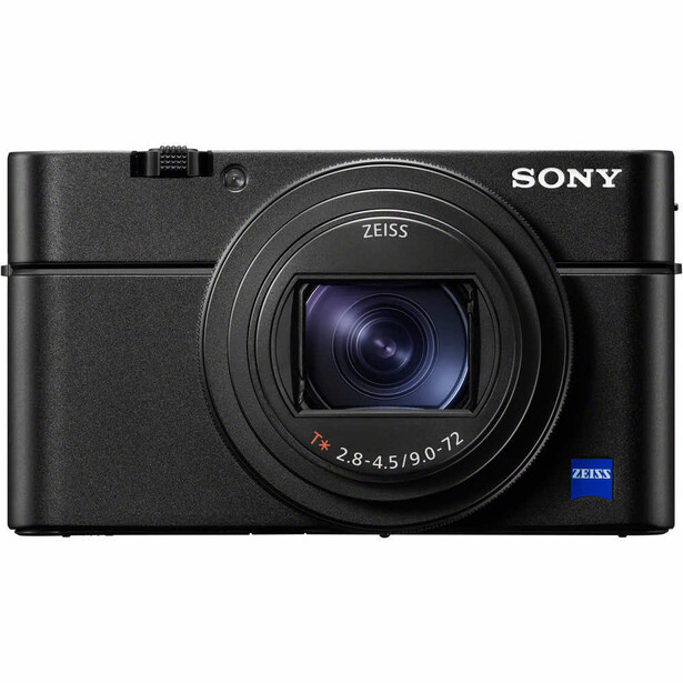 Sony RX100 VII compact camera with Zeiss lens against white background