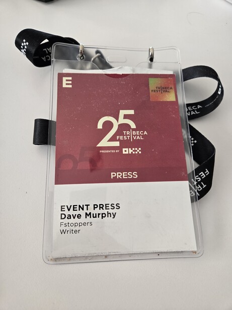 Tribeca press badge.
