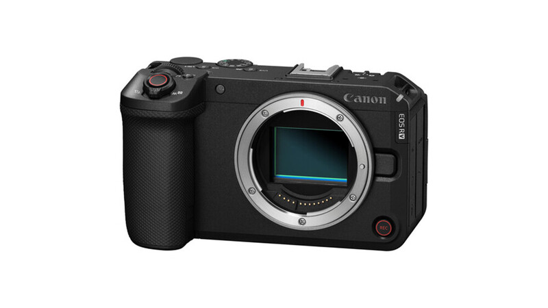 Canon EOS R5C mirrorless camera body shown against white background