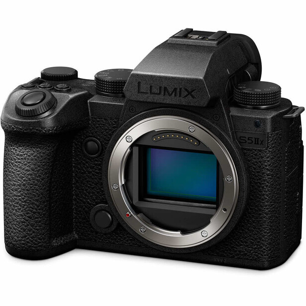 Panasonic Lumix mirrorless camera body with exposed sensor and open bayonet mount