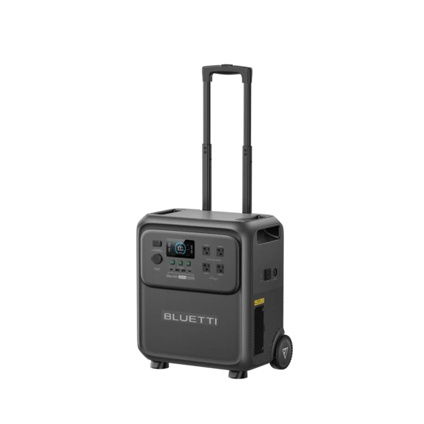 Bluetti portable power station with telescoping handle and wheels