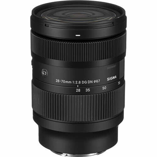 Sigma 28-70mm f/2.8 DG DN Art zoom lens with black barrel and focus ring