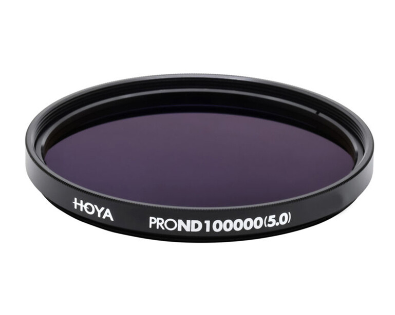 Hoya PROND100000 (5.0) neutral density filter with dark glass and black aluminum ring
