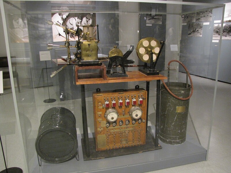 A French sound ranging recording set on display at the Finnish Artillery Museum in Hämeenlinna, purchased by Finland in 1927
