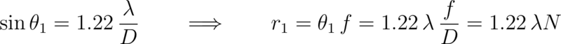 How the f-number falls out of the physics