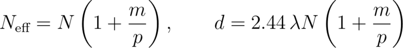 The effective f-number in close-up work and the Airy disc it produces