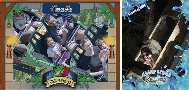 Photos from theme park ride cameras