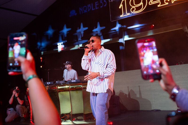 Nas performing onstage