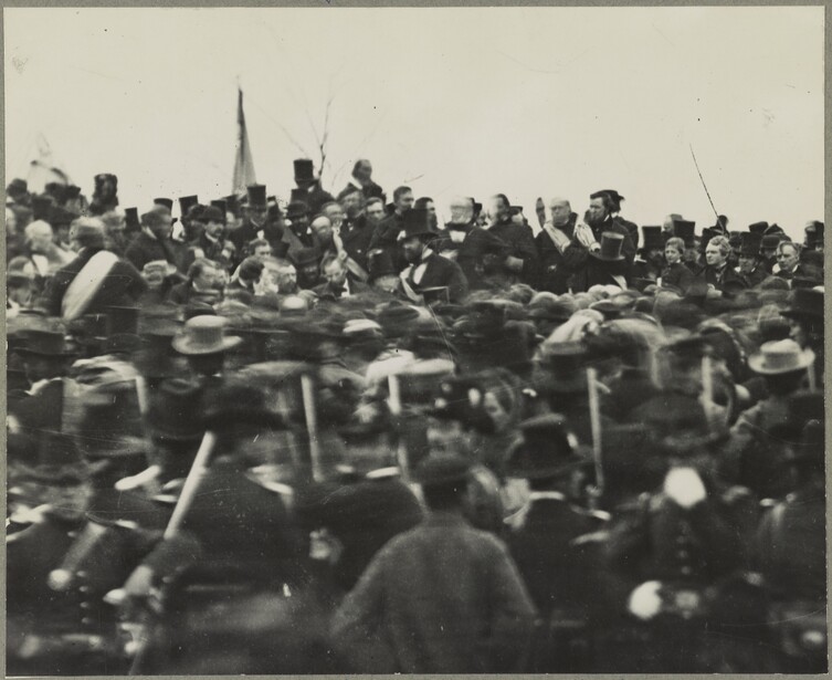 A modern enlargement printed from the original glass plate, held by the Library of Congress and shown in its American Treasures exhibit