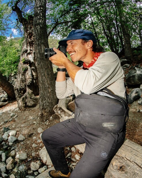 Chris Burkard taking a photo. 