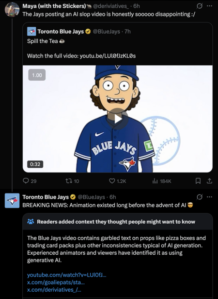 The second reply argues a point nobody disputed, and says nothing about how this video was made