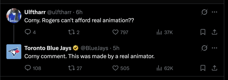 A fan asks whether Rogers can afford real animation