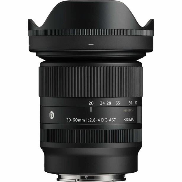 Sigma 20-60mm f/2.8-4 DC HSM contemporary zoom lens with hood
