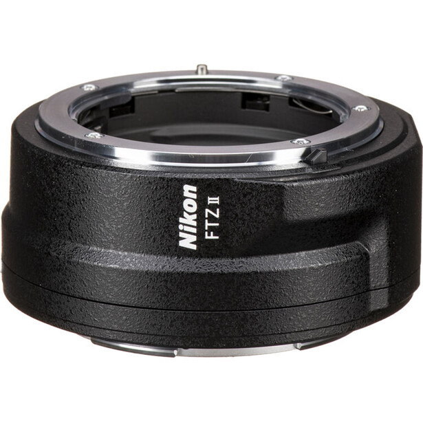 Nikon FZ2.1 teleconverter mounted on a camera body showing lens mount and chrome bayonet ring