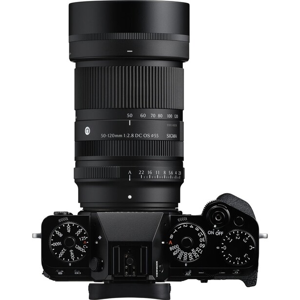 The Sigma 50-120mm f/2.8 DC OS Contemporary mounted on a Fujifilm X mount camera