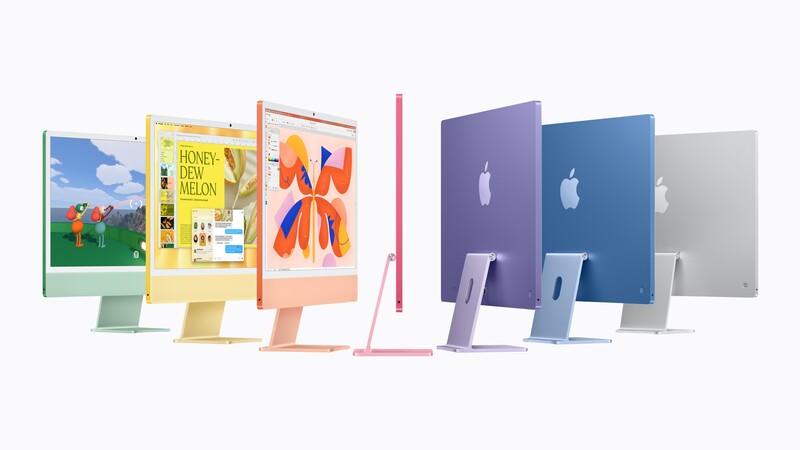 The iMac with M6 comes in seven colors.