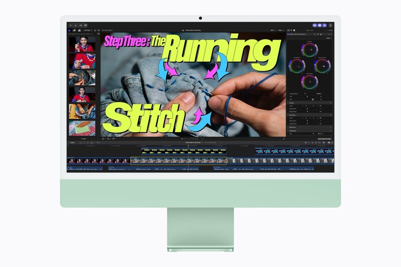Final Cut Pro running on the new iMac with M6