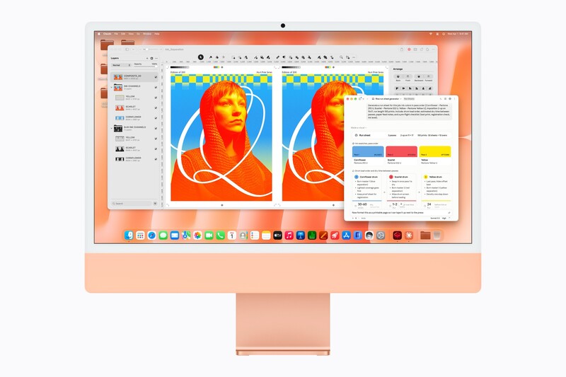 Pixelmator Pro running on the new iMac with M6