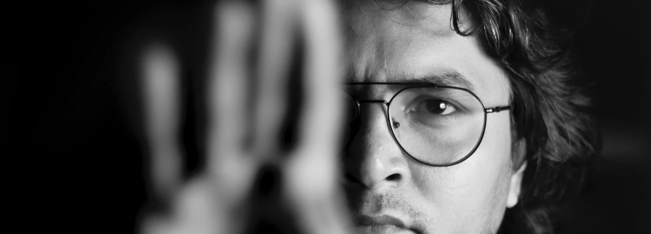 Black and white portrait