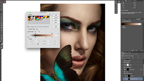 Gradient Map For Perfect Skin Color