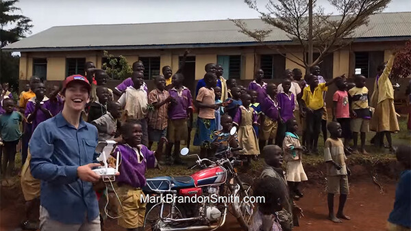 Watch As School Children In Uganda See A Drone Fly For The First Time