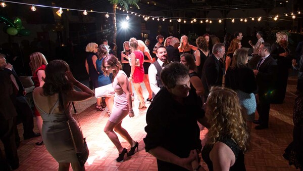 people dancing at night
