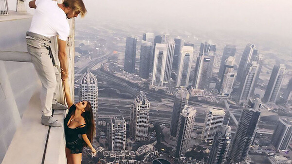 This Model Dangled Over a 1,000 Foot Drop Without Safety Equipment for the Sake of a Photo