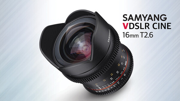 Samyang Introduces VDSLR 16mm T2.6 Wide-Angle Cine Lens