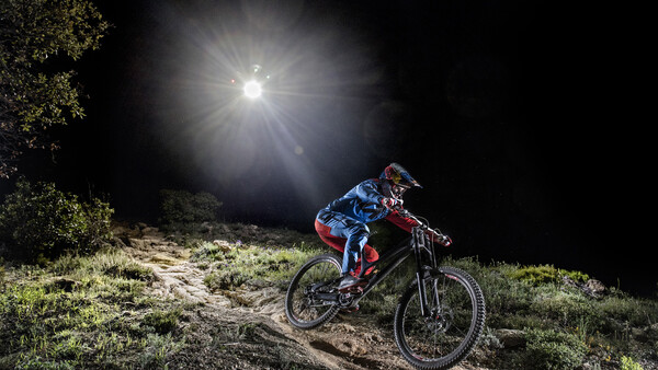 Red Bull Sent a Mountain Biker on a Downhill Night Ride, Lit Only by a Single Drone
