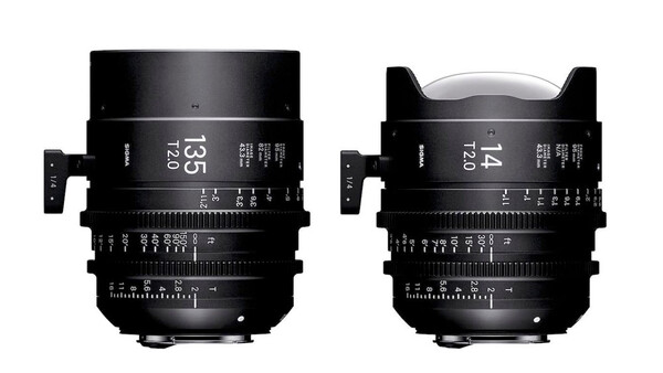 Sigma's 14mm T2 FF and 135mm T2 FF Cine Lenses Are Now Available for Purchase
