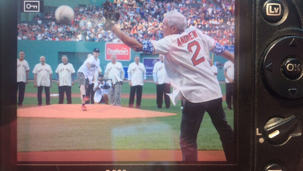 Horrendous First Pitch at Red Sox Game Gives Photographer Very Bad Day