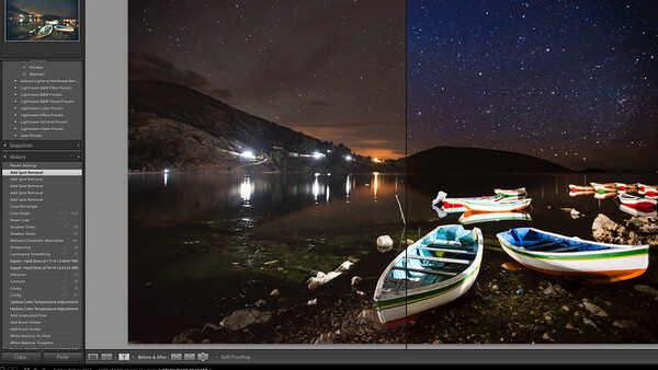 Before and After: Rowboats on Lake Titicaca