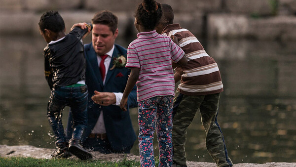 Photographer Captures Groom Saving Child During Photoshoot