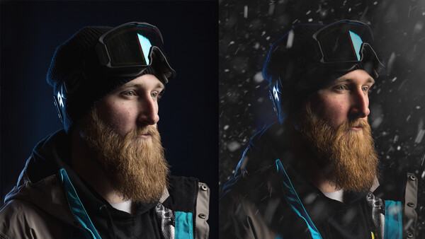 How to Use and Photograph Real Snow for Overlays in Photoshop