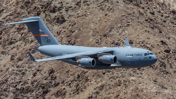 Surprising Images of a C-17 Flying Inside the Star Wars Canyon