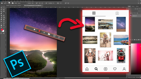 Quickly Create Your Unique Instagram Gallery by Using Actions in Photoshop