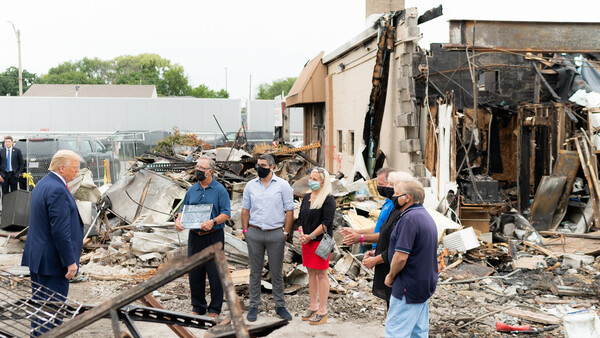 109-Year-Old Camera Store Burned Down in Jacob Blake Riots, Site Visited by Trump