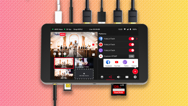 Stream Multiple Cameras to Multiple Social Networks, No Laptop Needed
