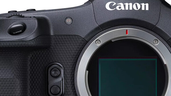 Canon DSLR camera body showing the mirror box and sensor with lens mount visible.