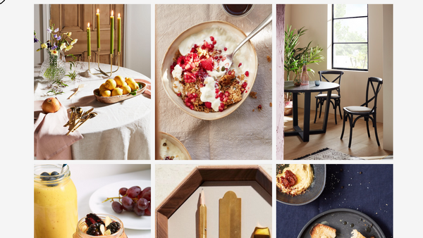 Collage of six lifestyle and food photography examples showcasing natural lighting and styled compositions.