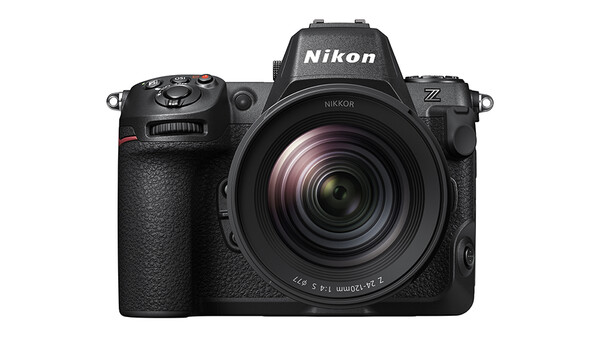 Nikon Z7 mirrorless camera with Z-mount lens, shown from front against white background.