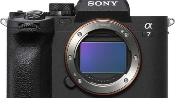 Sony Alpha 7 mirrorless camera body shown from front with lens mount exposed.